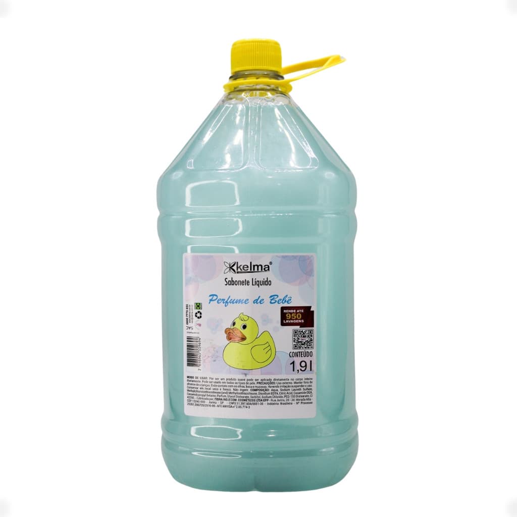 Sabonete Líquido Neutro Perfume de Bebê 1,9L - Kelma