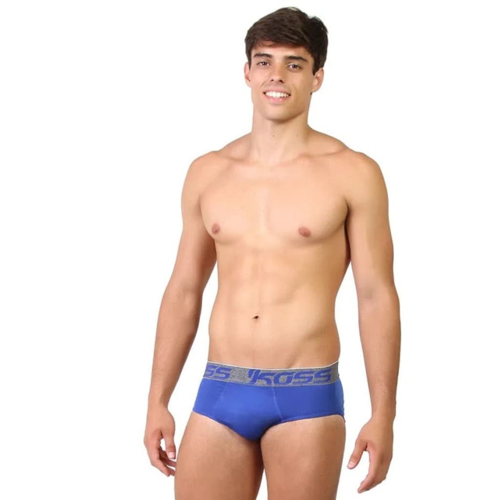 Cueca Slip em Microfibra Lisa com Elástico Exposto - Fio 40 - 16009