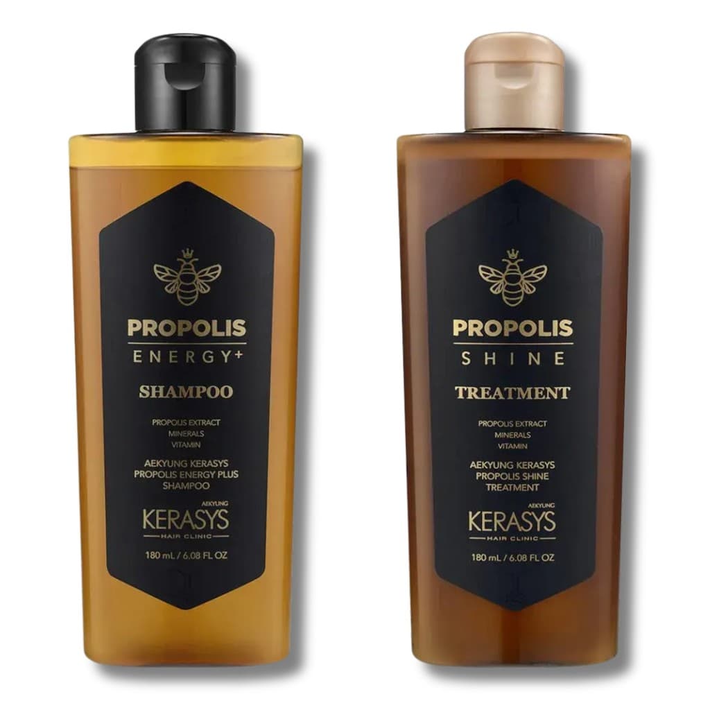 Kit Kerasys Shampoo e Máscara Treatment Propolis 180ml Nutrição e Fortalecimento