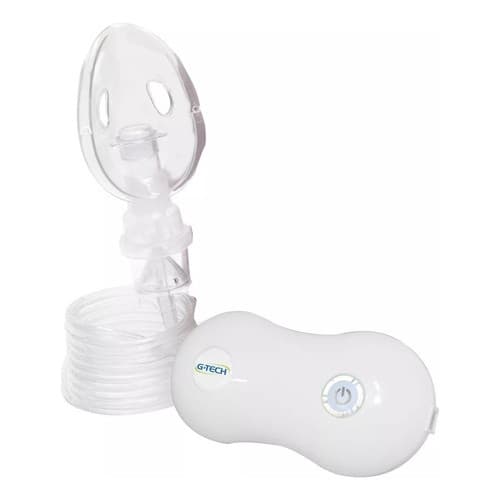 G-Tech Nebulizador Inalador Portátil Prático para Uso Infantil e Adulto Cor Branco