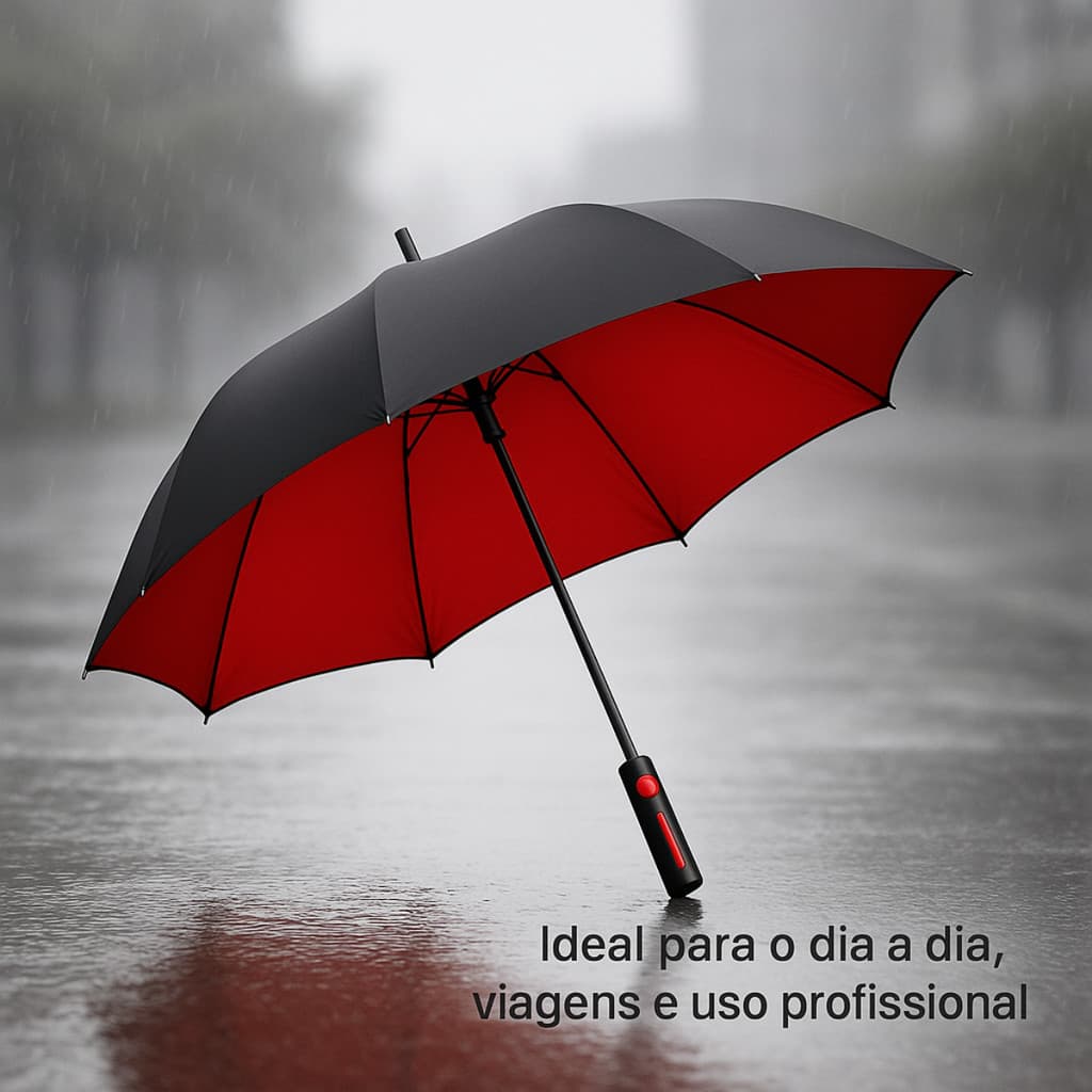 Guarda Chuva Reforçado Automático Grande Antivento e com Proteção Solar
