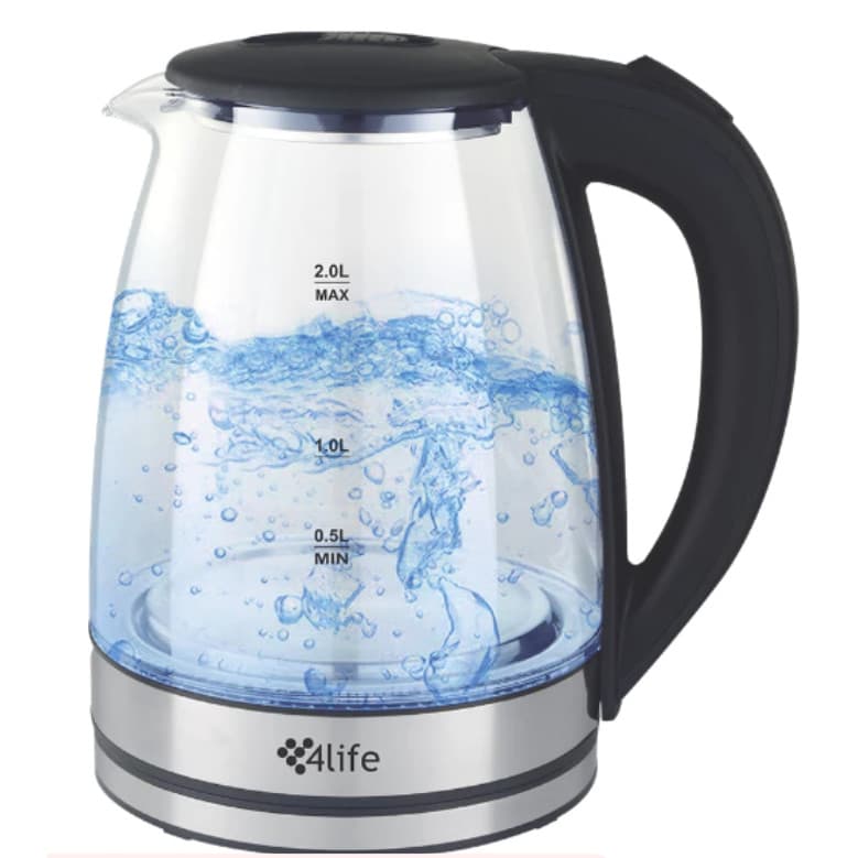 Chaleira Eletrica 2L Life 1500W Jarra de Vidro Crystal 220V