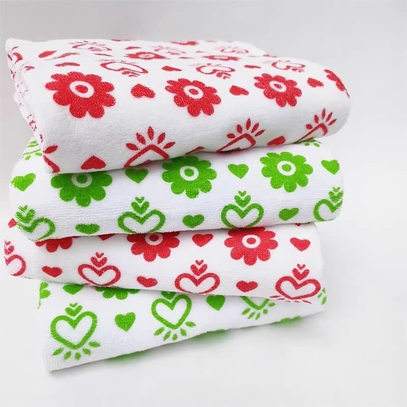 o vazamento!100% algodão toalha de banho Floral corte Fluff anel impresso toalha de banho doméstica Fitness suor l
