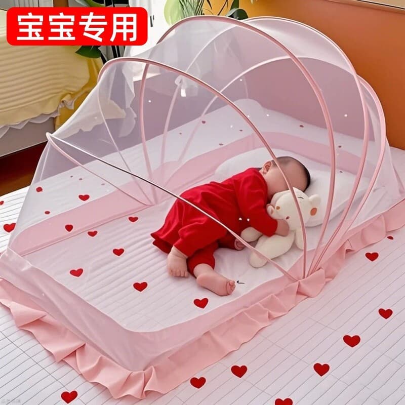 Bebê dedicado pequena mosquiteiro dobrável crianças capa completa Universal cama do bebê recém-nascido infantil capa mos