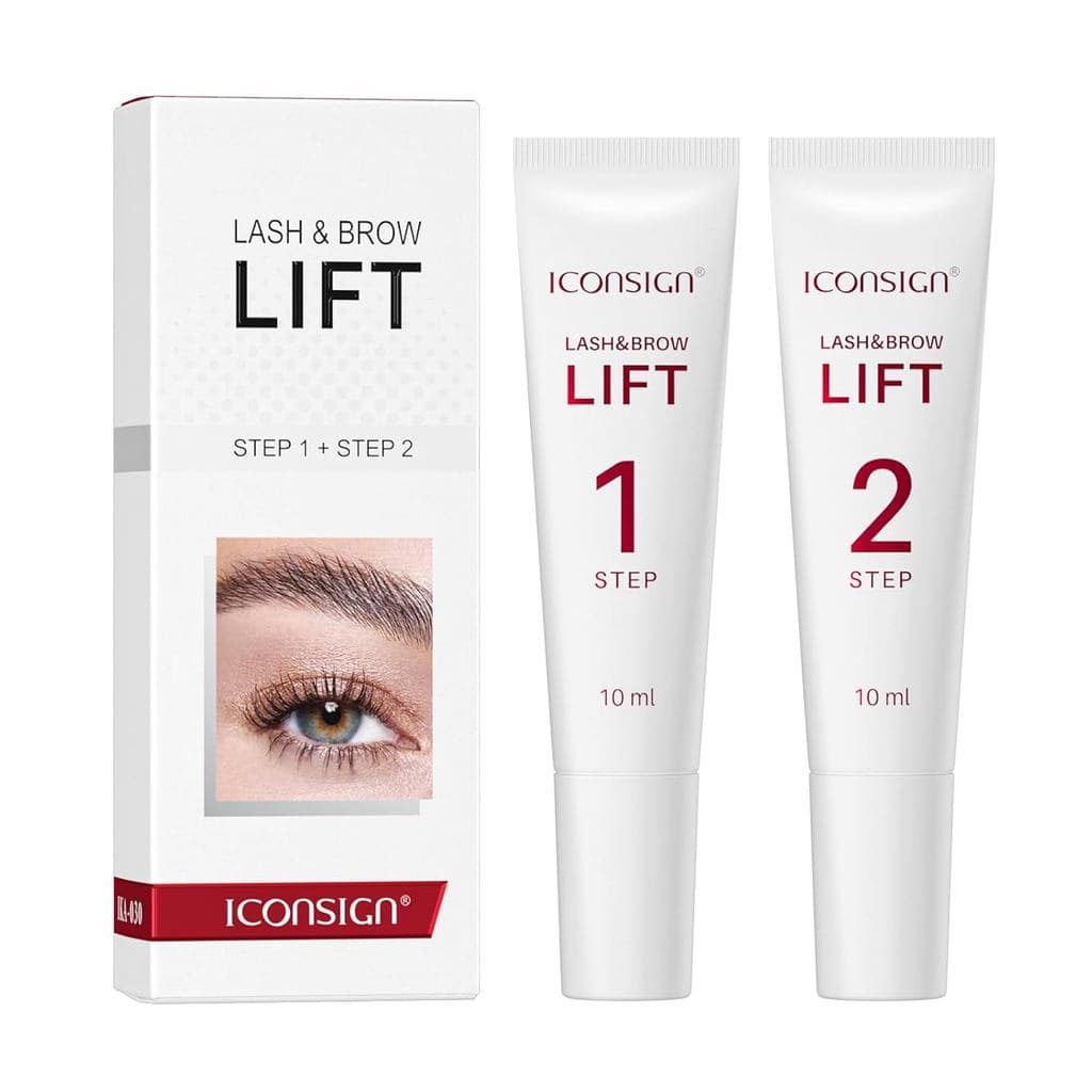 ICONSIGN Kit 2 em 1 para Lifting de Cílios e Laminação de Sobrancelhas, Design de Tubo de Loção de Alta Capacidade, Kit