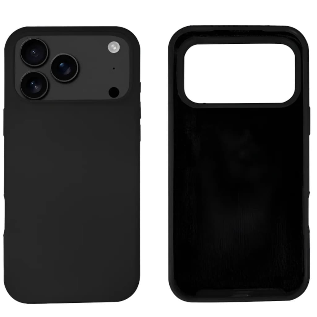 Capa Capinha Para iPhone 17 Pro Max Preta Aveludada