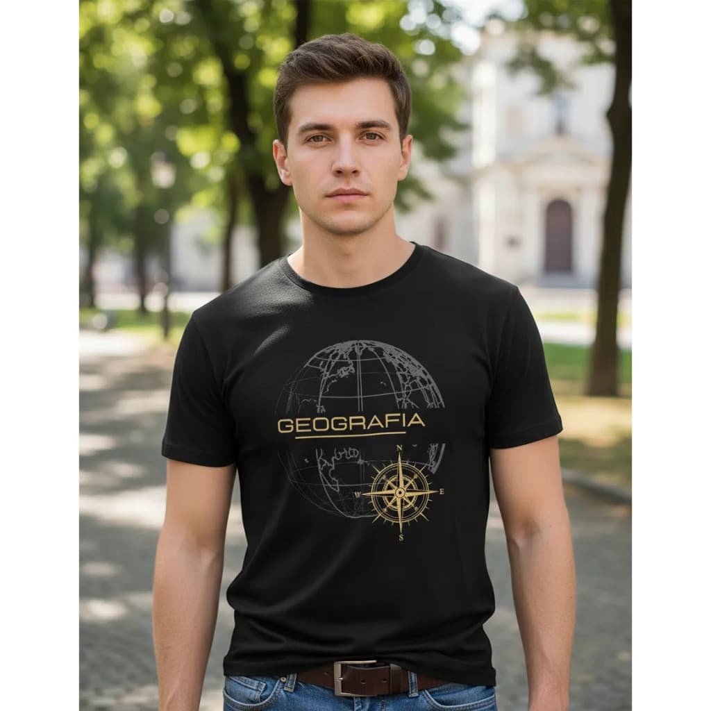 Camiseta Faculdade Curso Geografia,masculina,100% algodão,premium