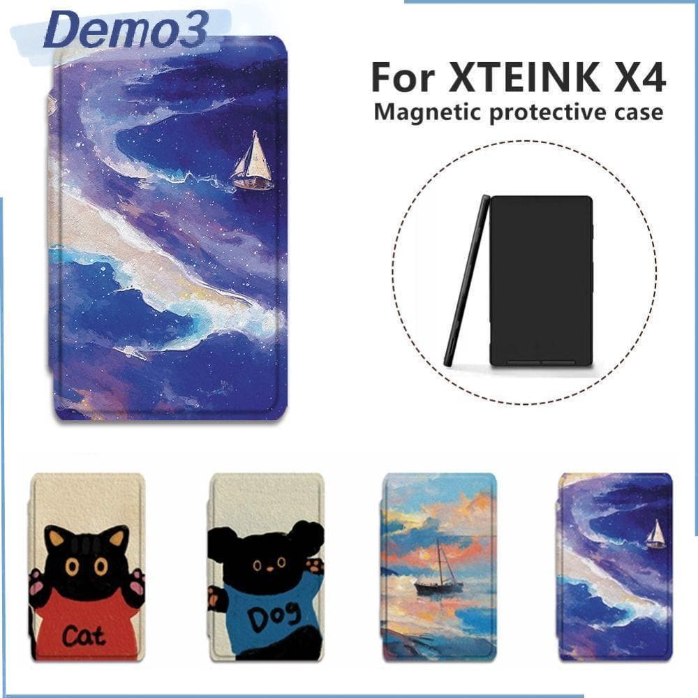 , Capa Protetora Anti-Queda À Prova De Choque , Design De Pintura A Óleo Folio Shell Para XTEINK X4/X3