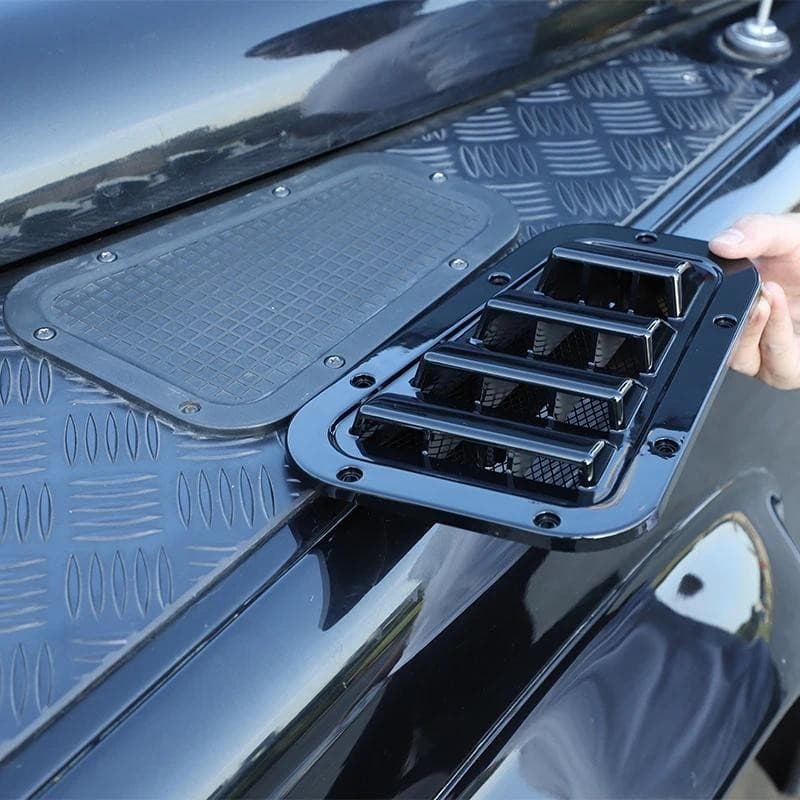 Para Land Rover Defender 90 110 130 2004-2019 Capô Dianteiro Do Carro Aberturas Guarnição Lateral Capa Fluxo De Ar Entra