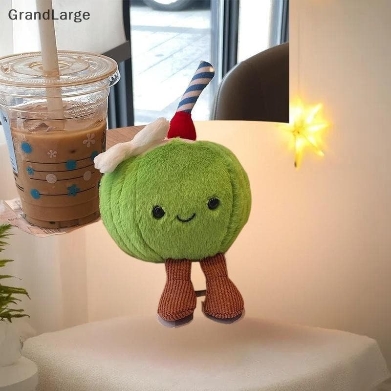 [GrandLarge] Verão Divertido Coco Brinquedo De Pelúcia Chaveiro Dos Desenhos Animados Macio Boneca Pingente Carro Mochil