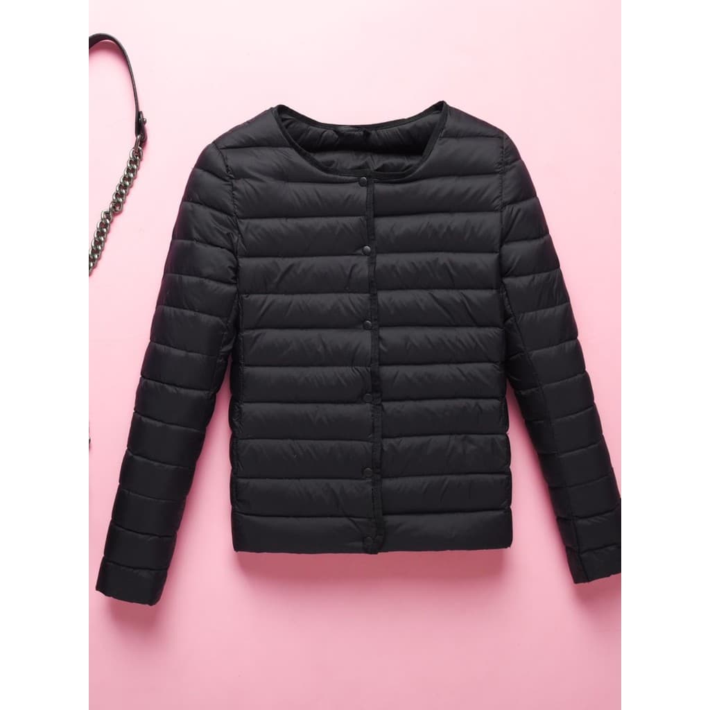 Roupas acolchoadas novo estilo listrado acolchoado em torno do pescoço acolchoado roupas forro quente senhoras mãe jaque