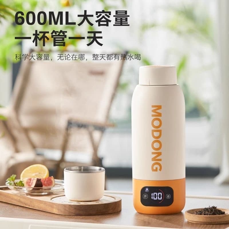 Motor copo de água elétrico viagem portátil 316 chaleira isolamento a vácuo pequena tensão 110/220v 600ml