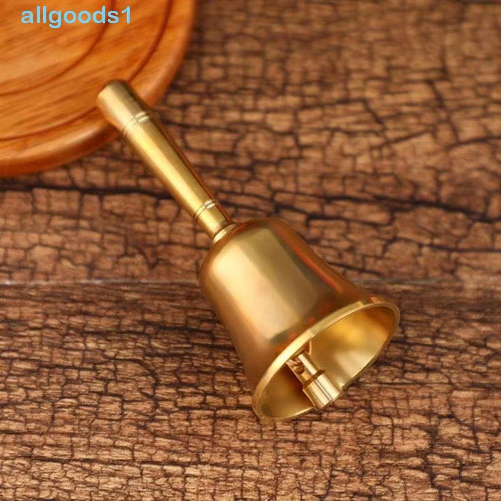 Sino De Mão De Cobre Puro ALLGOODS , Chamada De Latão Sólido De Operação Manual Extra Alto Manivela Portátil