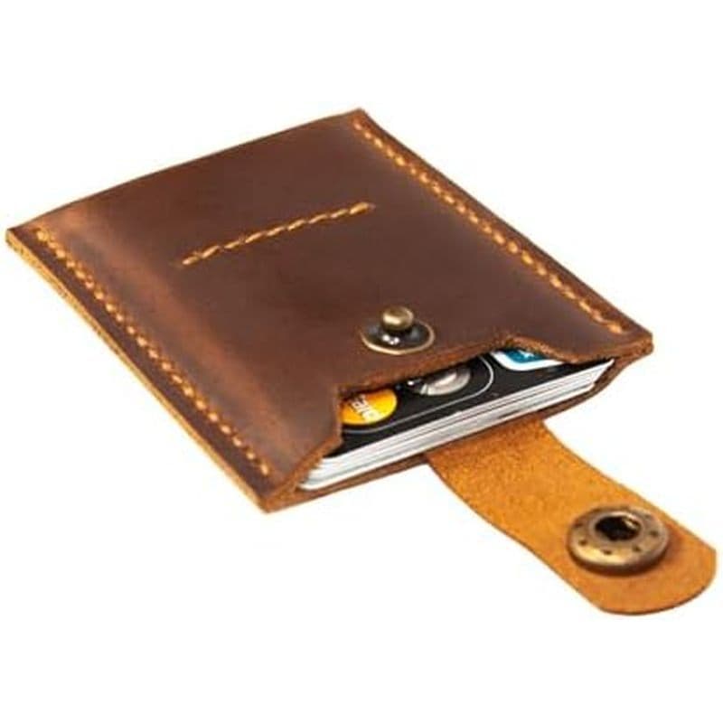 Presente De Natal , Porta-Cartões Personalizado , Carteira Minimalista Com Bolso Frontal Pop-up De Couro Fino , Aniversá