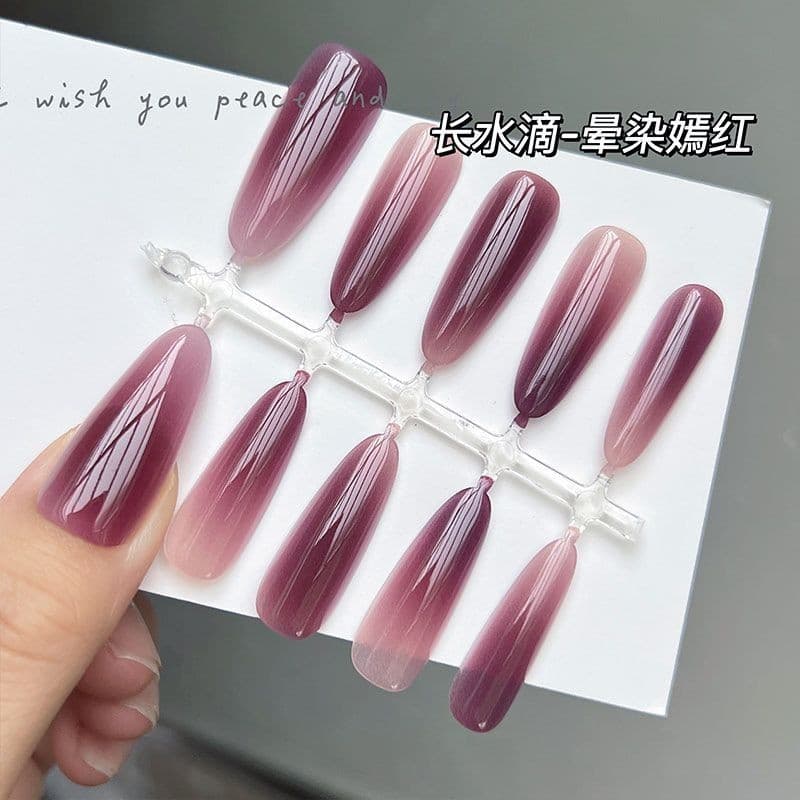 Mancha brilhante vermelho Premium clareamento Manicure destacável remendo de unhas artesanal produto acabado