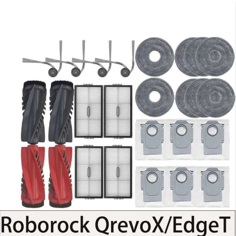 Para Roborock QrevoX/EdgeT Robot Vacuum-Conjunto De Acessórios De Peças Sobressalentes Essenciais