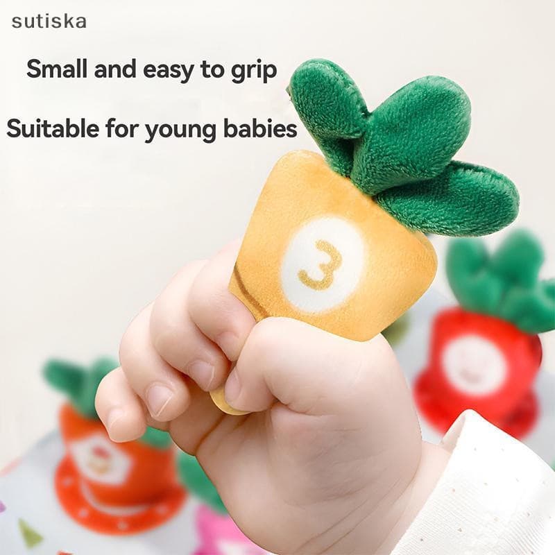 sutiska Montessori Brinquedos Bebê Puxar Cenoura Sensoriais De Pelúcia Para Bebês Jogo De Desenvolvimento Correspondênci