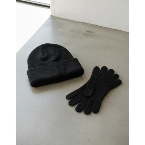 Kit Touca E Luva Frio Inverno Tamnho Único Preto Único Lisa
