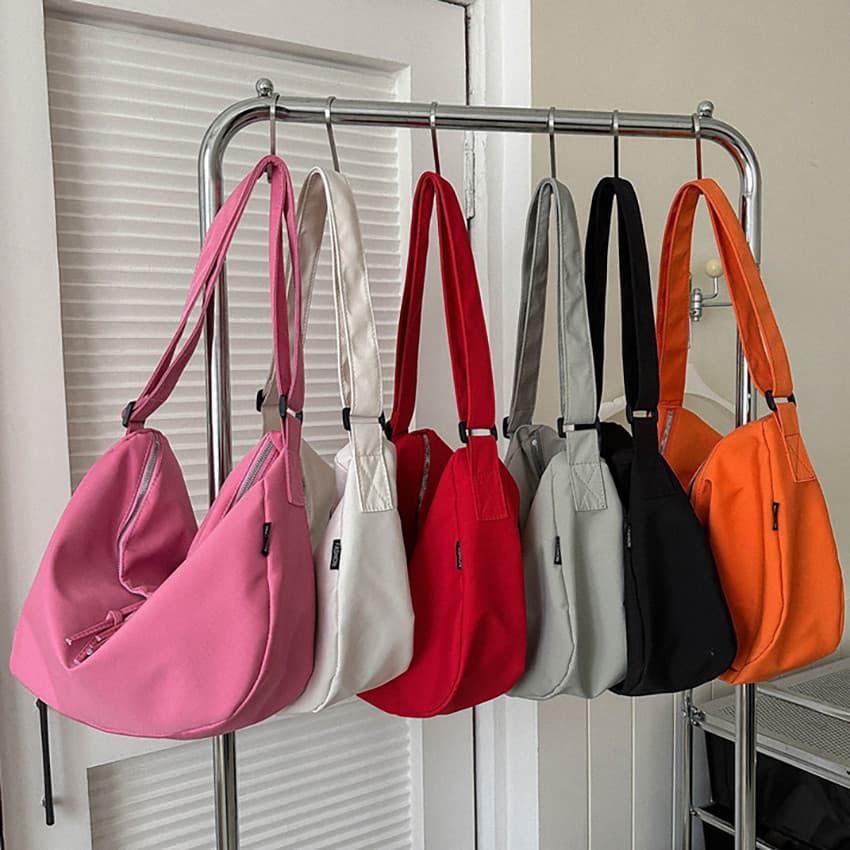 Bolsa De Ombro Unissex De Cor De Nylon  Bolsa Transversal Versátil E De Alta Qualidade Bolsa Casual Média