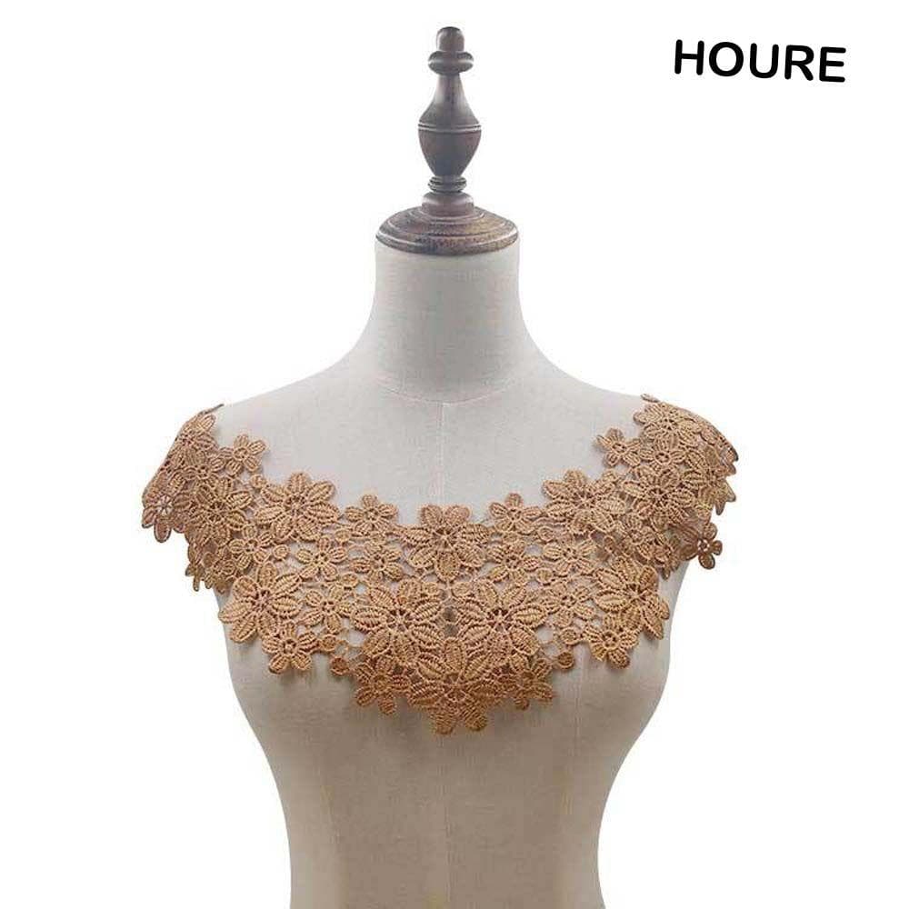 Tecido De Renda HOURE DIY Vestuário Bordado Artesanato Floral Decote De Casamento