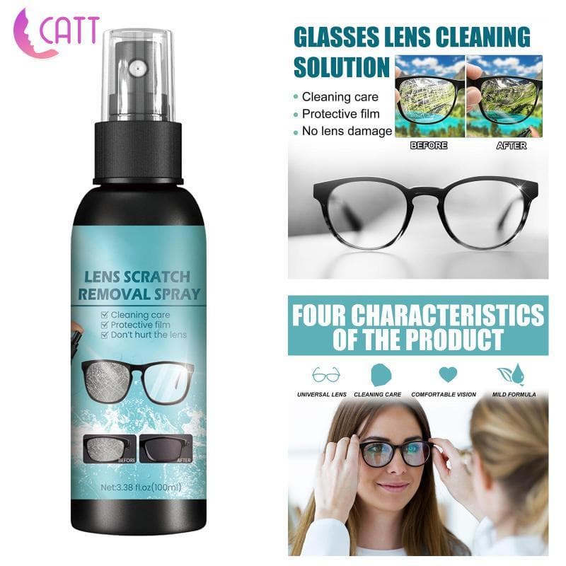 [Dadada2] Removedor De Arranhões De Lentes Spray Para Remoção De Óculos Líquido De Solução De Limpeza Reparo De Pequenos