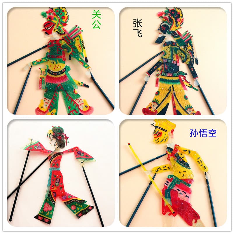 Sombra de couro dinâmica jogar com pólo operacional sombra de couro jogável presentes características chinesas artesanat