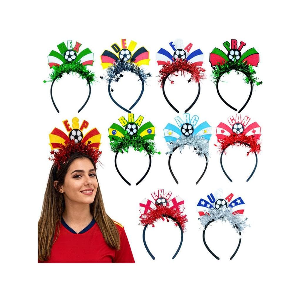 2026 Meijiamo Copa do Mundo Decoração Leque Tiara Bandeira Nacional Equipe Nacional Tiara Fãs Venham Torcendo Headwear