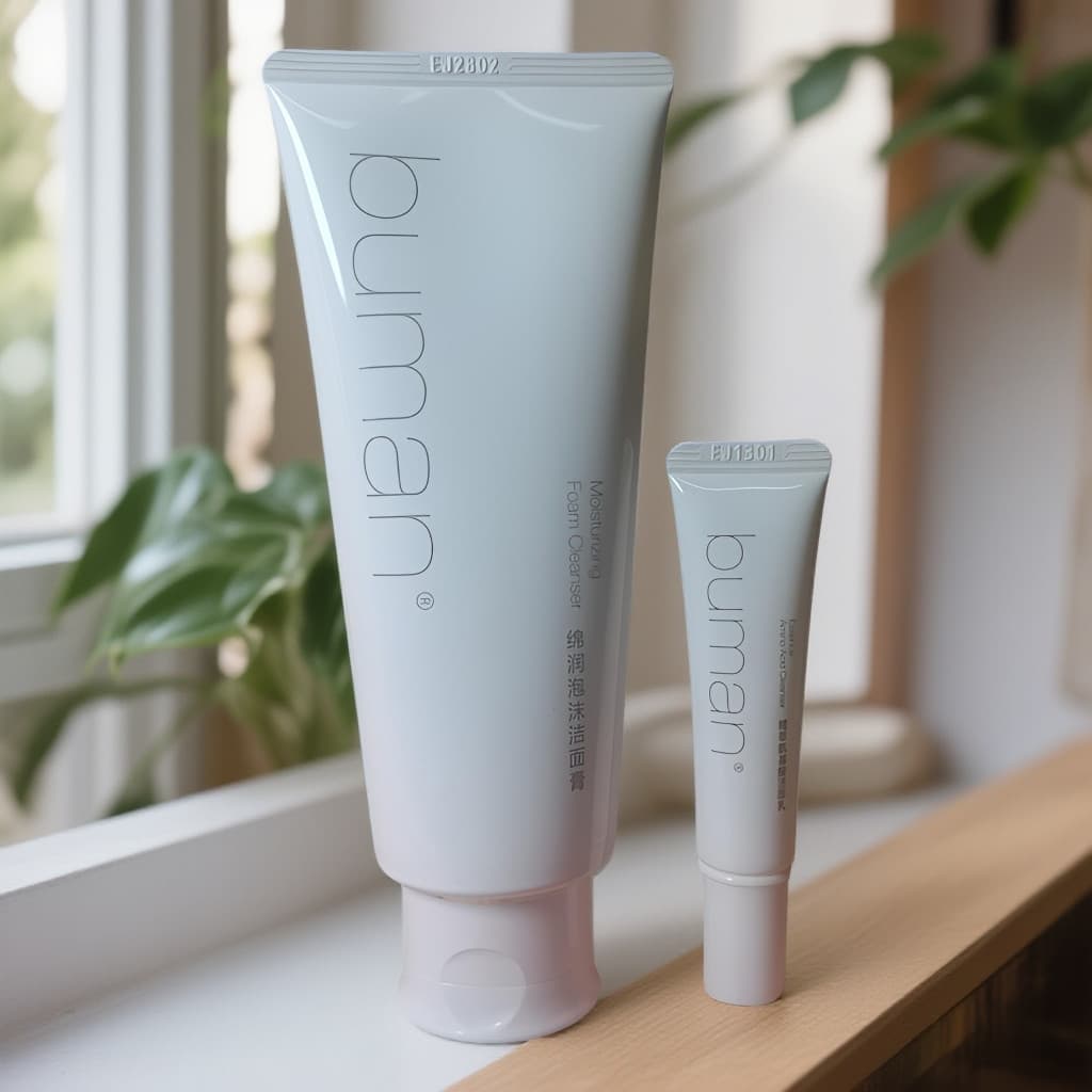 Buman Espuma Espuma Creme de Limpeza 130g Leite de Limpeza de Aminoácidos Grátis 8ml de Limpeza 3 em 1 Produto G