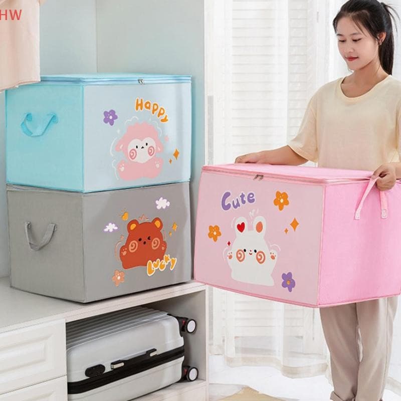 Caixa de Armazenamento de Brinquedos em Forma de Cubo Dobrável, Organizador Infantil, Cesta de Tecido de Feltro com Desi