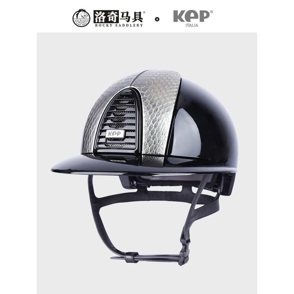 Itália kep Segunda Geração Aba Grande Preto Brilhante Capacete Equestre Capacete de Equitação Luoq Equipamento de Equita