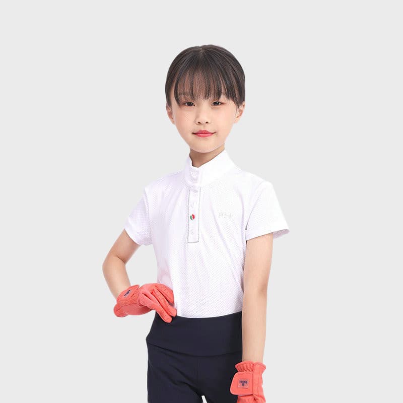 Itália ForHorses camiseta equestre infantil de manga curta camiseta de equitação meninas malha de manga curta respirável