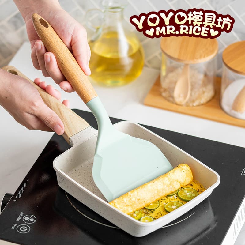 Ins tamagoyaki espátula de Silicone de alto valor grosso ovo queima espátula ovo frito frigideira espátula especial tama