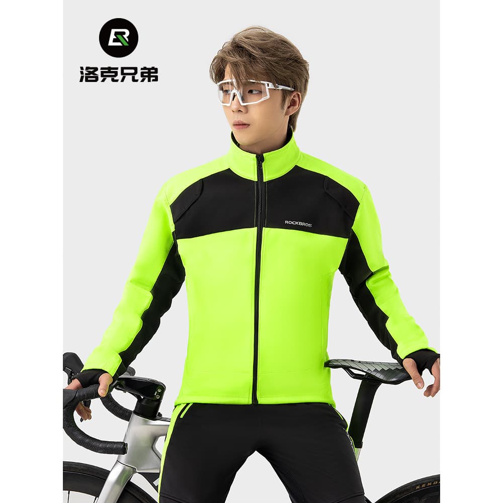 Rock irmãos camisa de ciclismo terno masculino velo à prova de vento quente calças de manga comprida ao ar livre ciclism