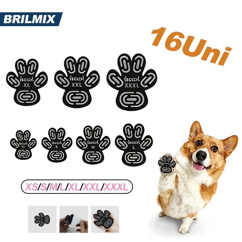 Adesivo Antiderrapante Protetor De Pata De Cachorro Kit 16 Peças Silicone Impermeável Anti Arranhão