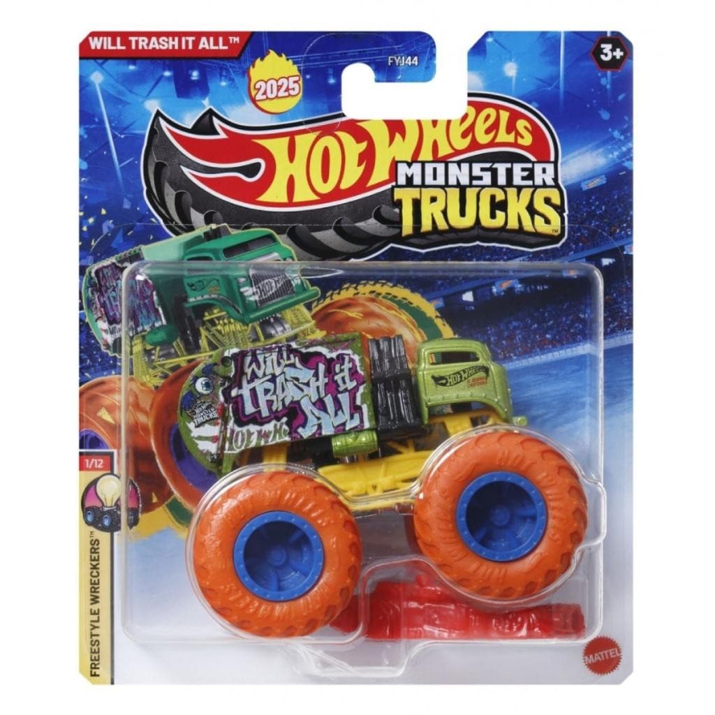 Monster Trucks Hot Wheels Will Trash It All Carrinho Gigante Brinquedo Original Mattel Criança Ação