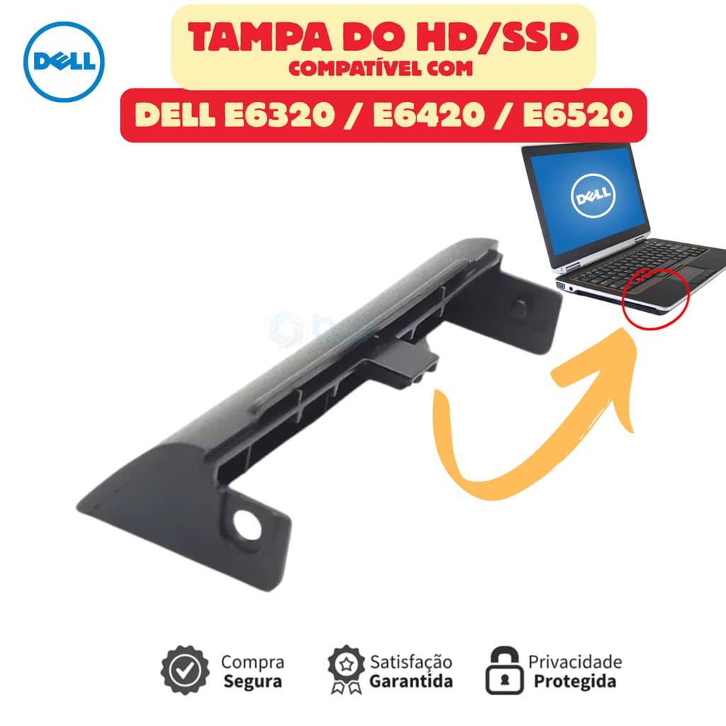 Tampa de fixação para o HD compatível com os modelos Dell Latitude e6420 / e6320 / e6520 HDD Cover
