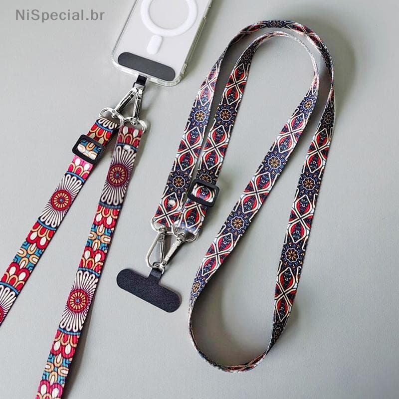 [Nis] Cordão Ajustável Para Celular , Alça De Pescoço , Chave , Corda Anti-Perda Com Junta Universal Todas As Capas De T