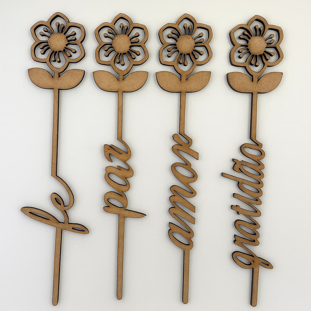 Kit c/ 20 Marcadores de Página de Mdf cru 3mm