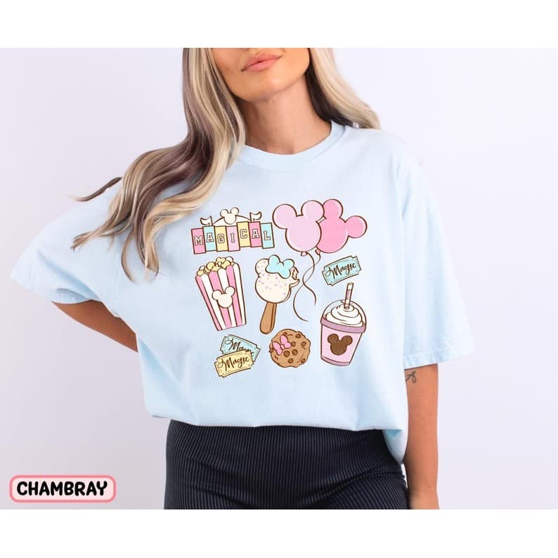 Camiseta Feminina Casual E Versátil De Algodão Plus Size Com Estampa Fofa Do Mickey Mouse Da Disney