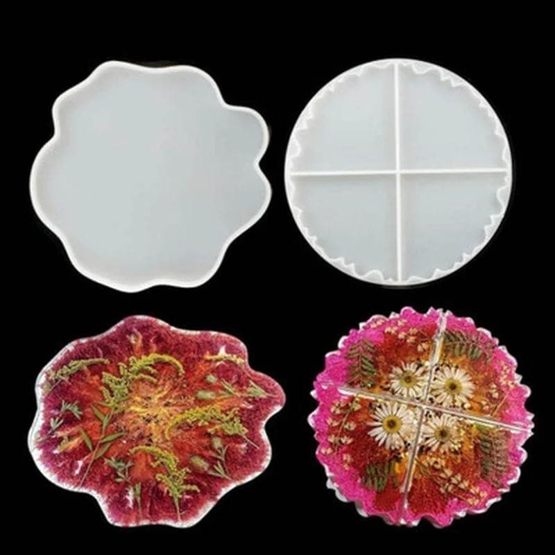Combinação Onda Coaster Molde De Silicone Para DIY Artesanal Fazendo Artesanato Cristal Epóxi Resina Cola Epoxy Fazer Jó