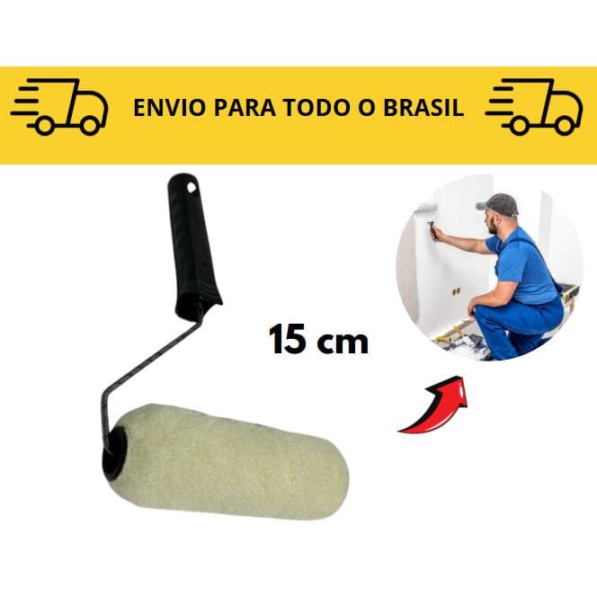 Rolo de pintura / rolo de lã sintetica / rolo para acabamento 15cm