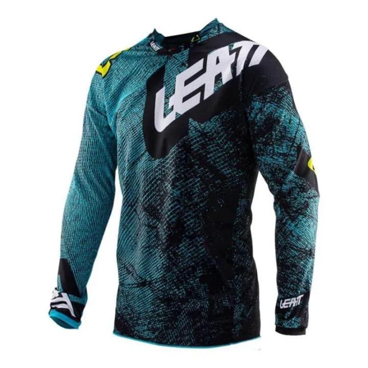 LEATT Motocross Jersey Manga Longa Mens Mountain Bike Camisa Durável Offroad Motocicleta Top