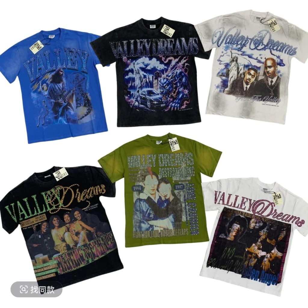 Vale Forever BLING TEE Valer DREAMS Camiseta Lavável Retrô Diamantes Estampagem De Manga Curta