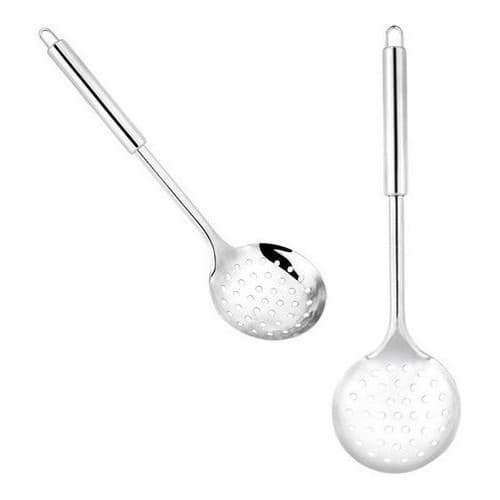 Escumadeira Em Inox 32cm Frituras Salgados Inoxidável 35cm
