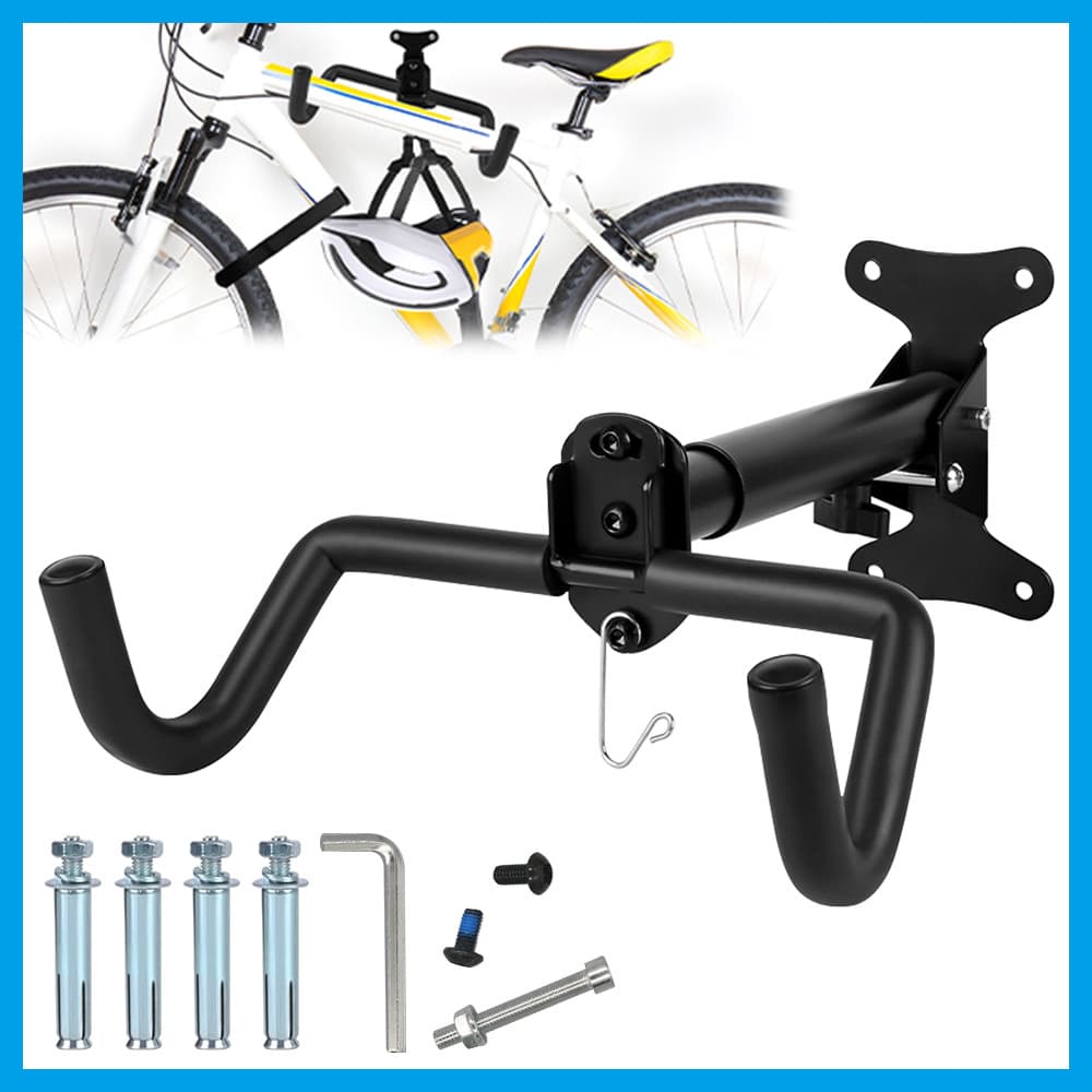Suporte de parede Horizontal para bicicleta 丨 Gancho ajustável resistente Rack de armazenamento de parede para Mountain