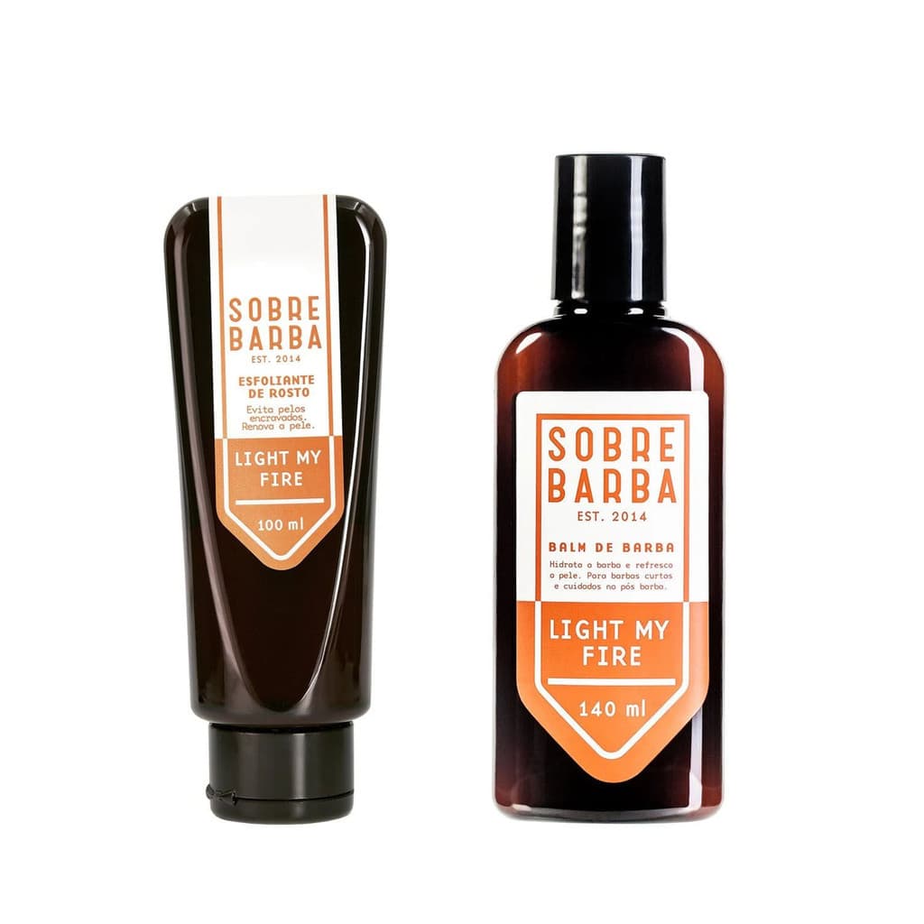 Kit Sobrebarba - Esfoliante de Rosto e Balm de Barba - Light my Fire