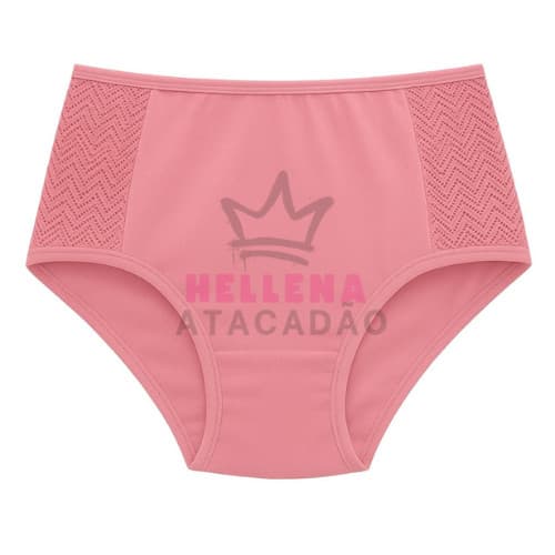 Kit 10 Calçolas Senhora Reforçada Calcinha Feminina Com Renda Cós Alto Básica Tangão Vovó