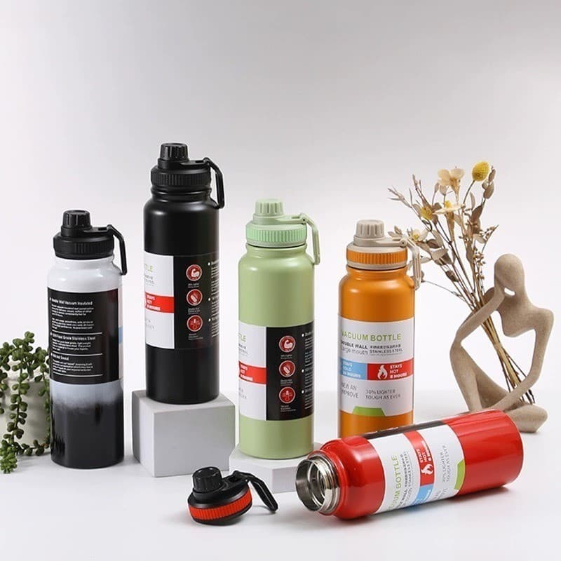 24 NOVO Garrafa Térmica inox 800ml garrafa espacial Quente & Frio Com Isolamento Térmico De Grande Capacidade -O13