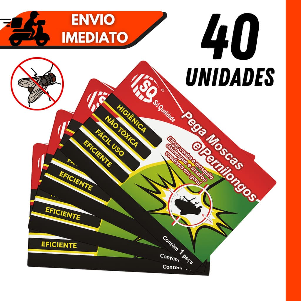 Kit 5/10/20/30/40 Adesivo Pega Mosca Inseticida Para Mosquito – Prática e Segura