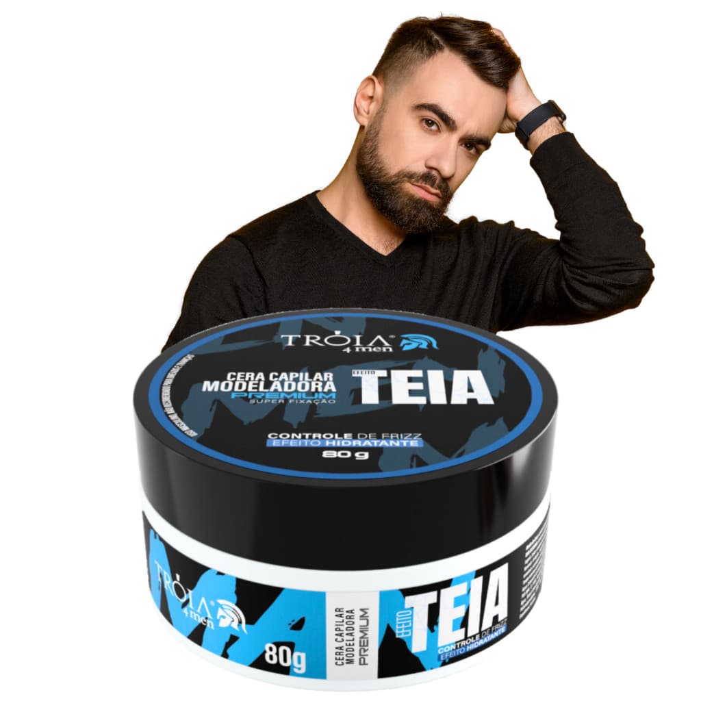 Cera Modeladora Teia 80g Tróia Hair – Alta Fixação e Modelagem Flexível